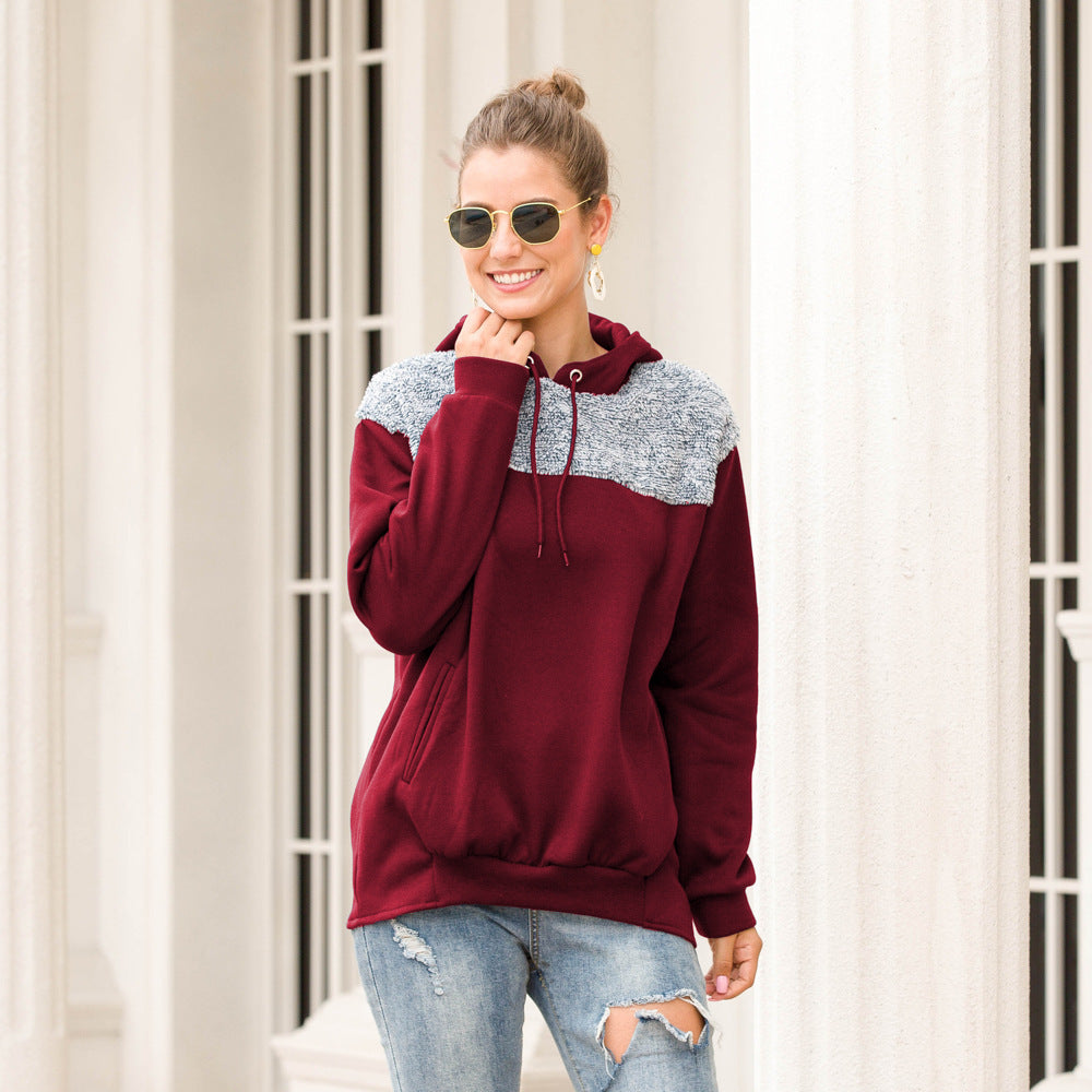 Damer hoodie med stiligt kontrastdesign och elastisk kant Eva Jonsson-Eva Jonsson