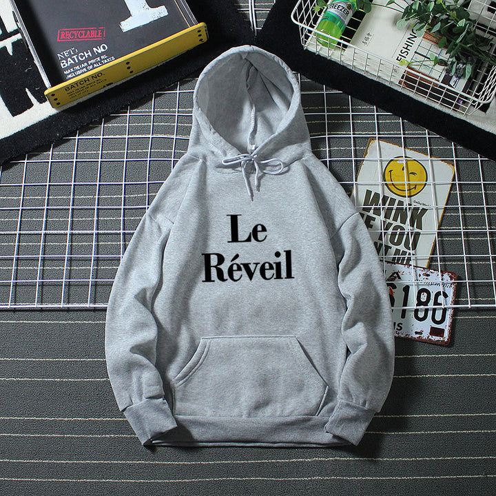 Damer hoodie med stiligt tryck Mirla-Eva Jonsson