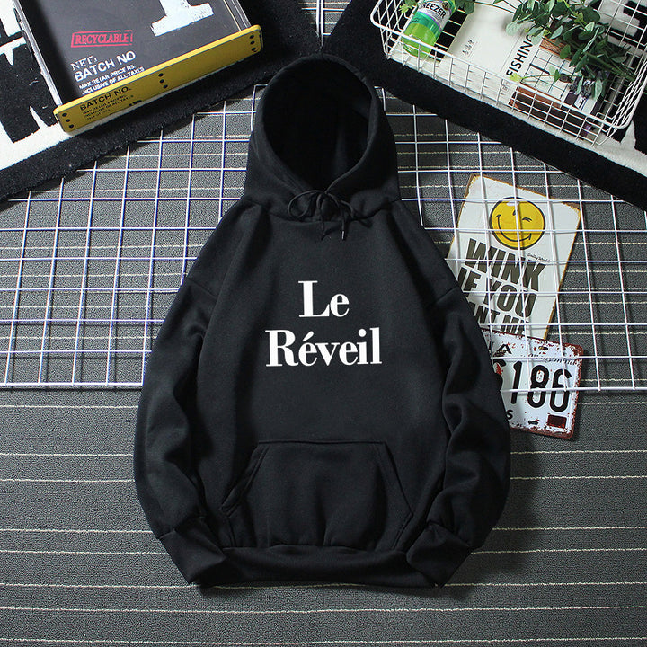 Damer hoodie med stiligt tryck Mirla-Eva Jonsson