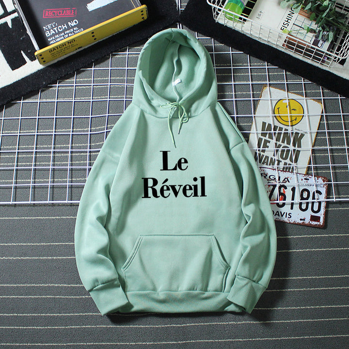 Damer hoodie med stiligt tryck Mirla-Eva Jonsson