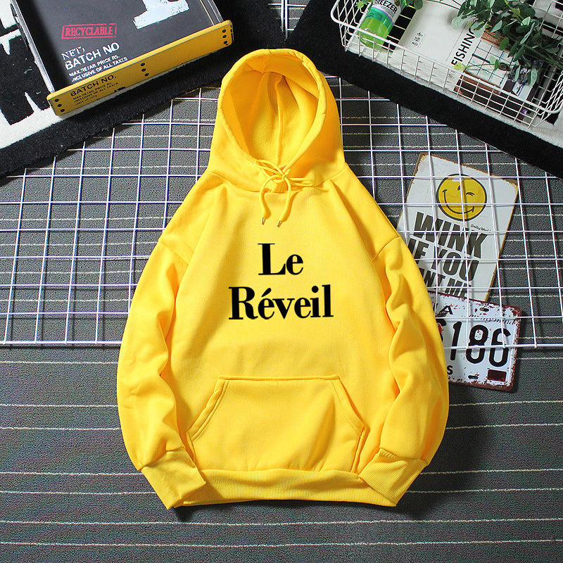 Damer hoodie med stiligt tryck Mirla-Eva Jonsson