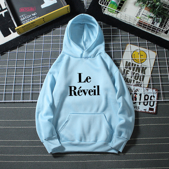 Damer hoodie med stiligt tryck Mirla-Eva Jonsson