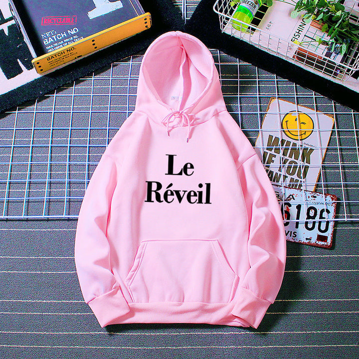 Damer hoodie med stiligt tryck Mirla-Eva Jonsson