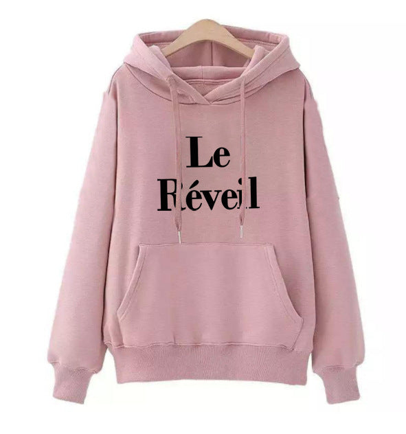 Damer hoodie med stiligt tryck Mirla-Eva Jonsson