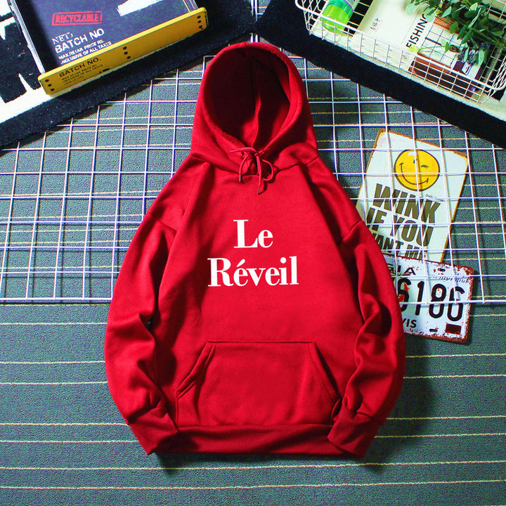 Damer hoodie med stiligt tryck Mirla-Eva Jonsson