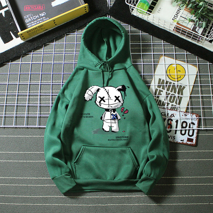 Damer hoodie med unikt cartoon-design och mysig innerfoder Mirla-Eva Jonsson