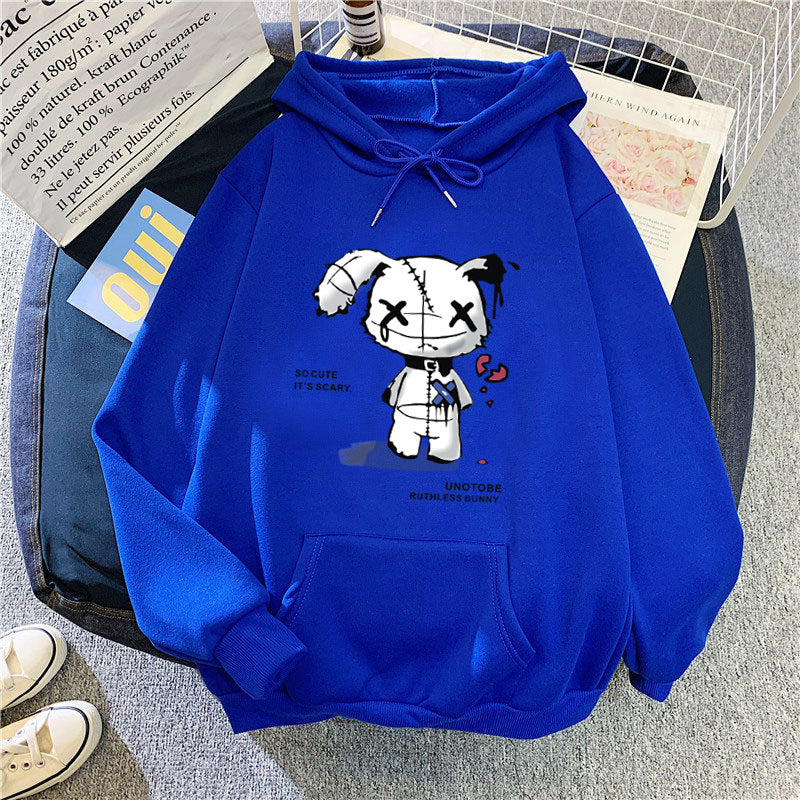 Damer hoodie med unikt cartoon-design och mysig innerfoder Mirla-Eva Jonsson