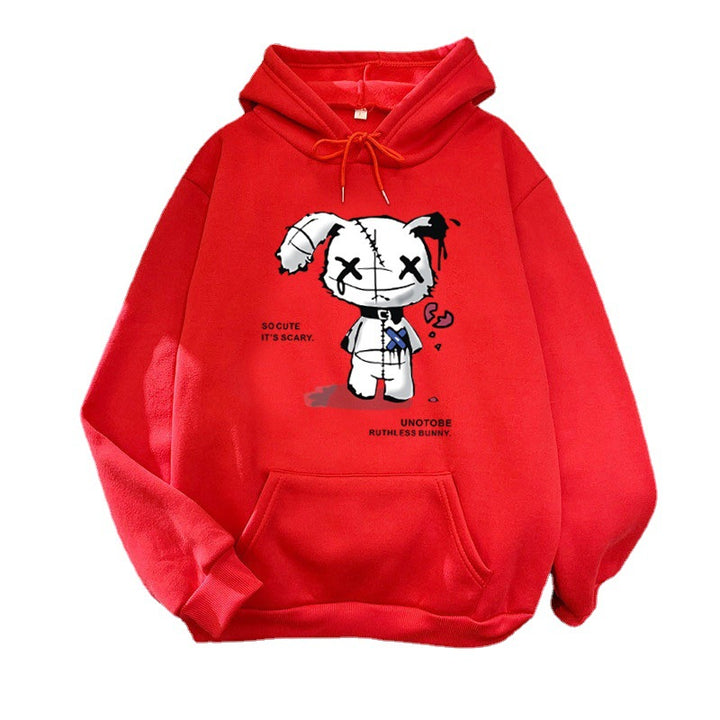 Damer hoodie med unikt cartoon-design och mysig innerfoder Mirla-Eva Jonsson