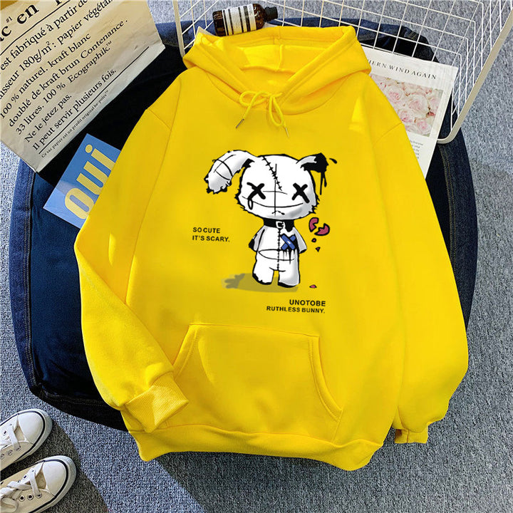 Damer hoodie med unikt cartoon-design och mysig innerfoder Mirla-Eva Jonsson