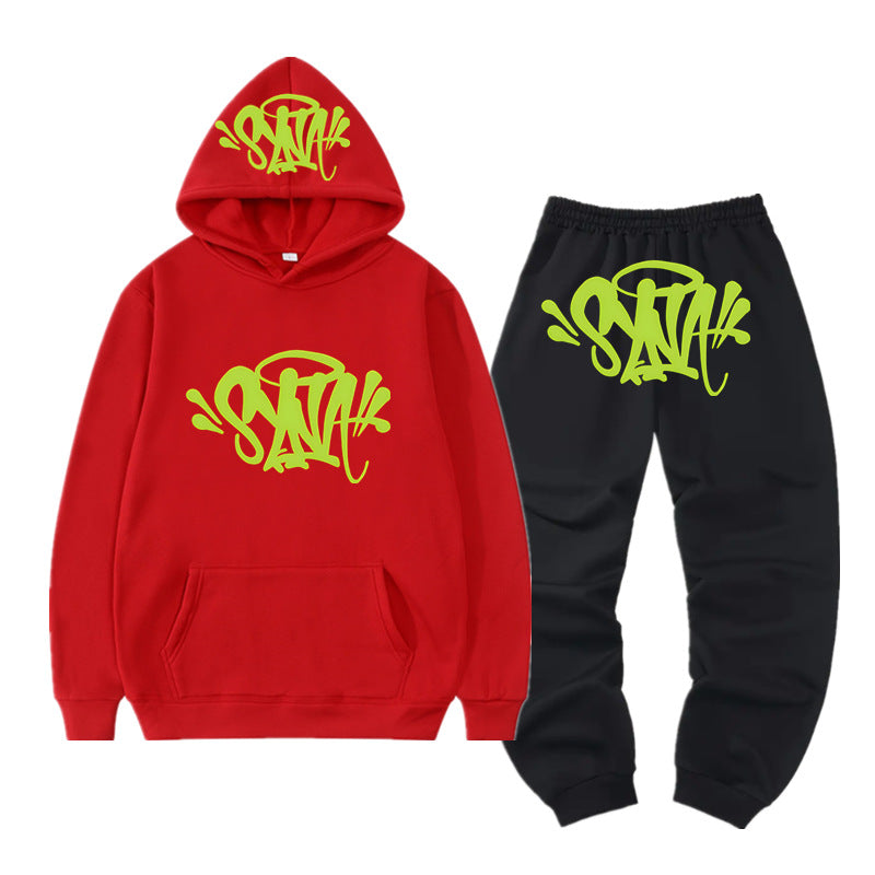 Damer hoodie och jogger set med kreativt graffiti design Mirla-Eva Jonsson