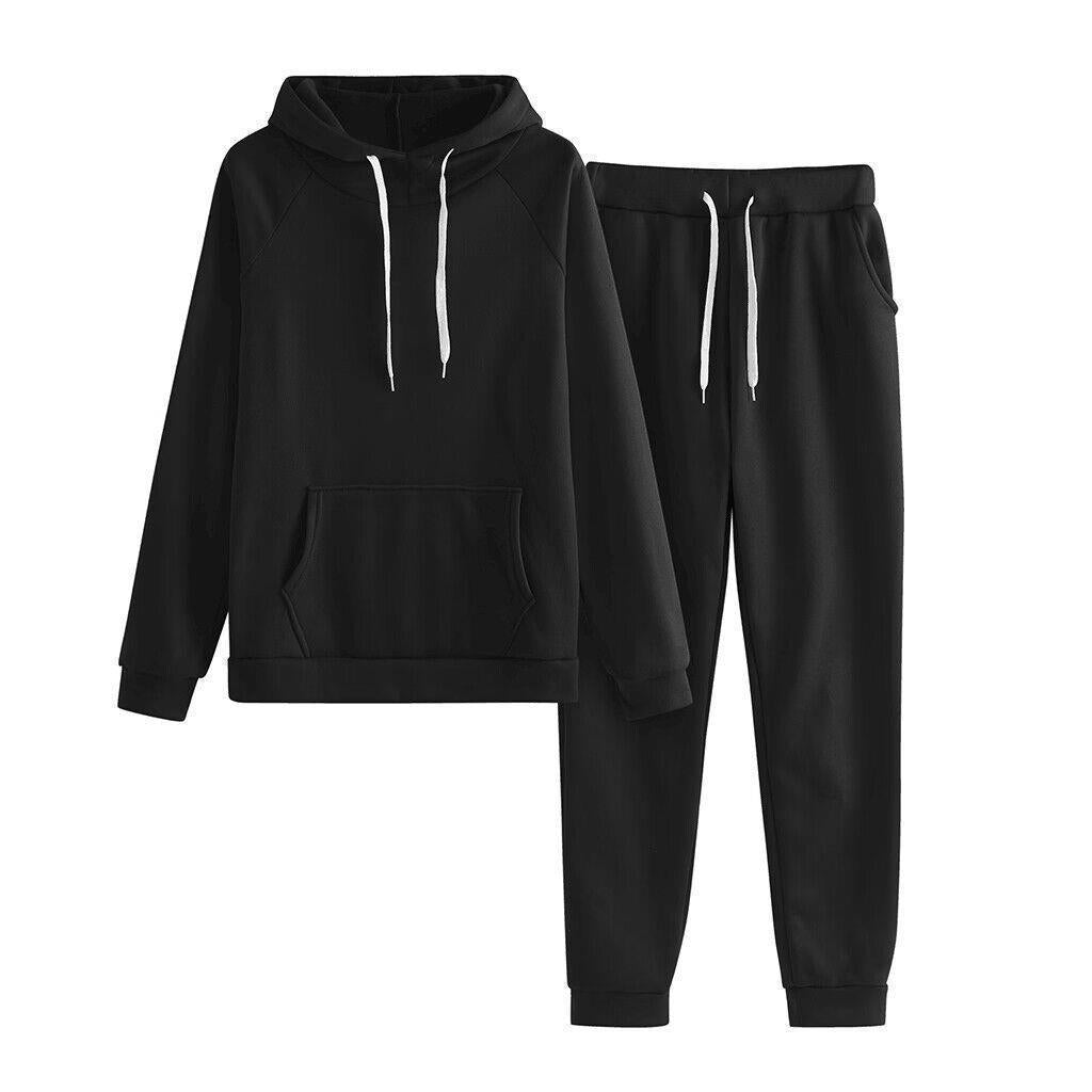 Damer hoodie sweatdräkt med elastisk midja och kängurufickor Mirla-Eva Jonsson