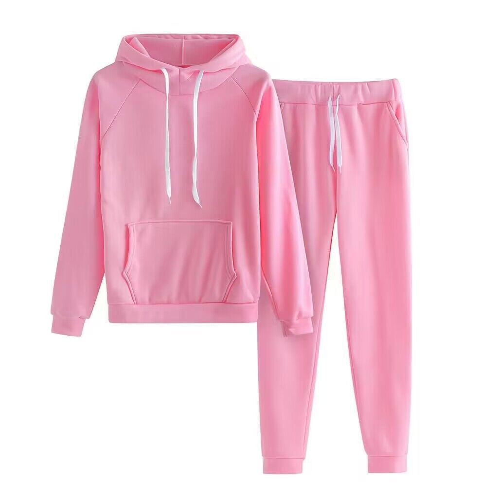 Damer hoodie sweatdräkt med elastisk midja och kängurufickor Mirla-Eva Jonsson