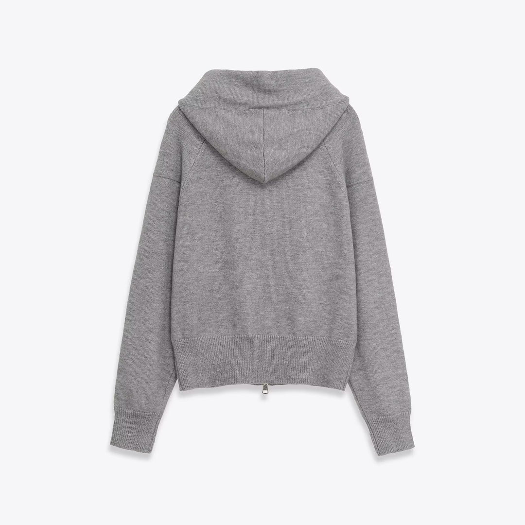 Damer hoodiejacka med dekorativt bindband Mirla-Eva Jonsson