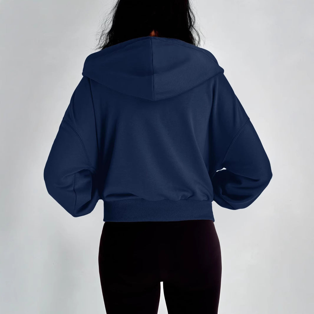 Damer hoodiejacka med mjukt material och sportig passform Eva Jonsson-Eva Jonsson