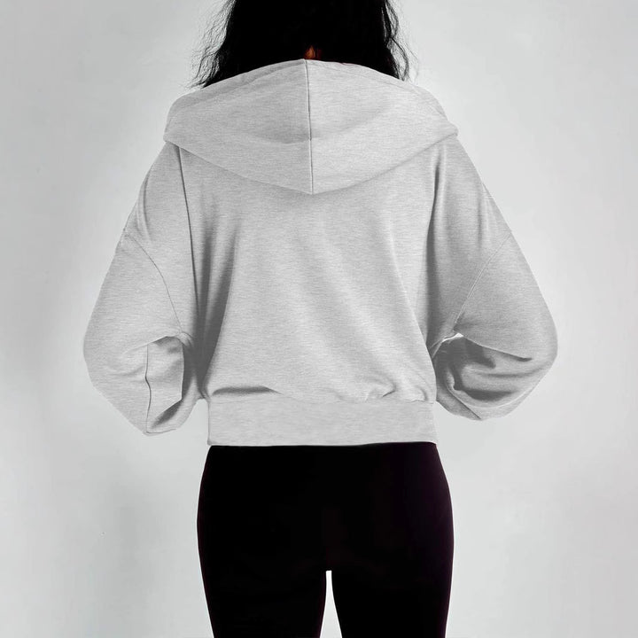 Damer hoodiejacka med mjukt material och sportig passform Eva Jonsson-Eva Jonsson