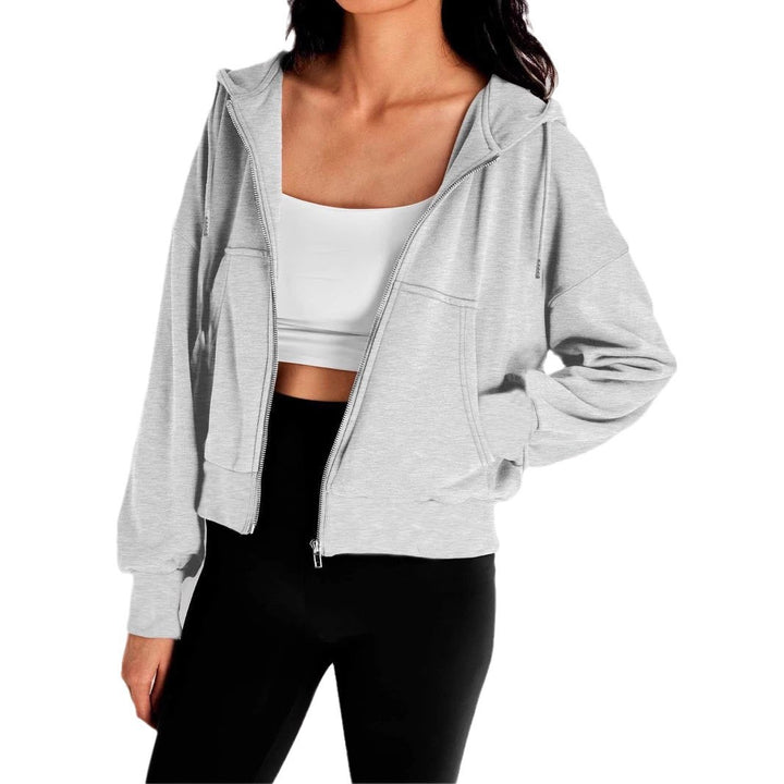 Damer hoodiejacka med mjukt material och sportig passform Eva Jonsson-Eva Jonsson