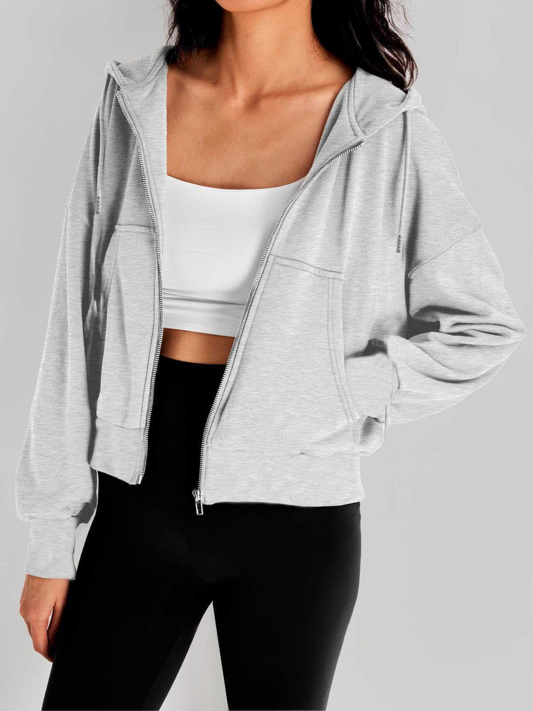 Damer hoodiejacka med mjukt material och sportig passform Eva Jonsson-Eva Jonsson