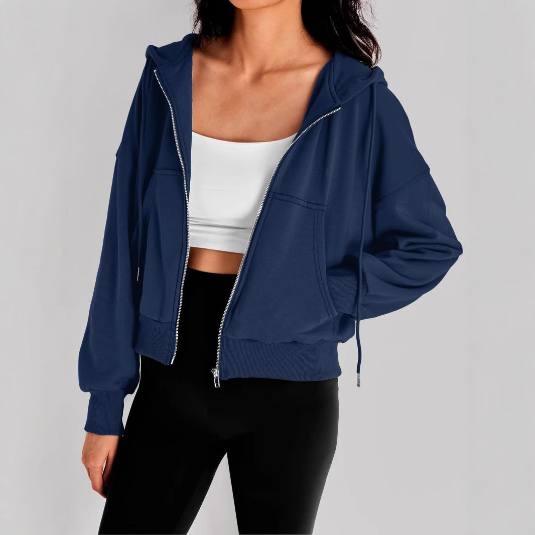 Damer hoodiejacka med mjukt material och sportig passform Eva Jonsson-Eva Jonsson