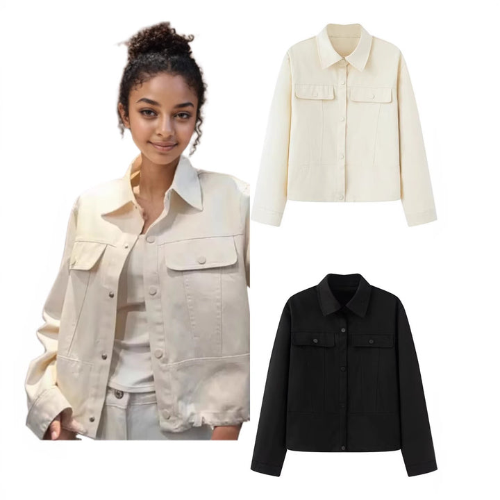 Damer jacka i modern utility-stil med stiliga fickor Mirla-Eva Jonsson