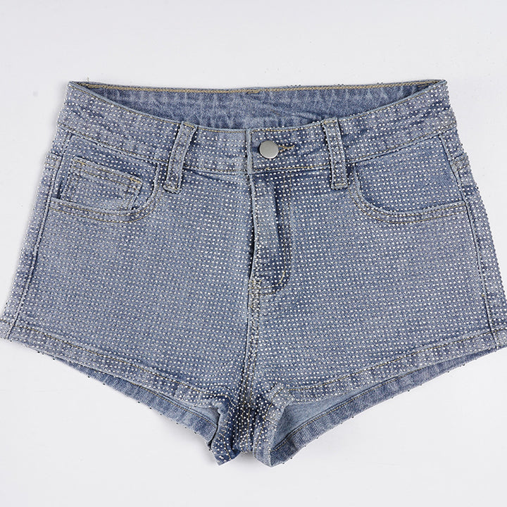 Damer jeansshorts med glittrande accenter Mirla-Eva Jonsson