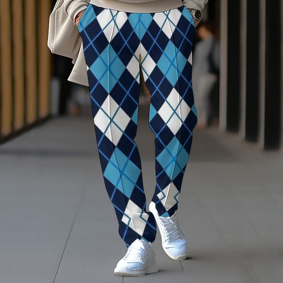 Damer joggingsbyxor med rombmönster Mirla-Eva Jonsson