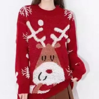 Damer julsweater med julmotiv och avslappnad passform Mirla-Eva Jonsson