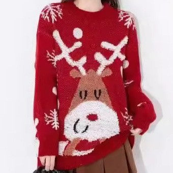 Damer julsweater med julmotiv och avslappnad passform Mirla-Eva Jonsson