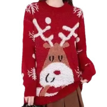Damer julsweater med julmotiv och avslappnad passform Mirla-Eva Jonsson