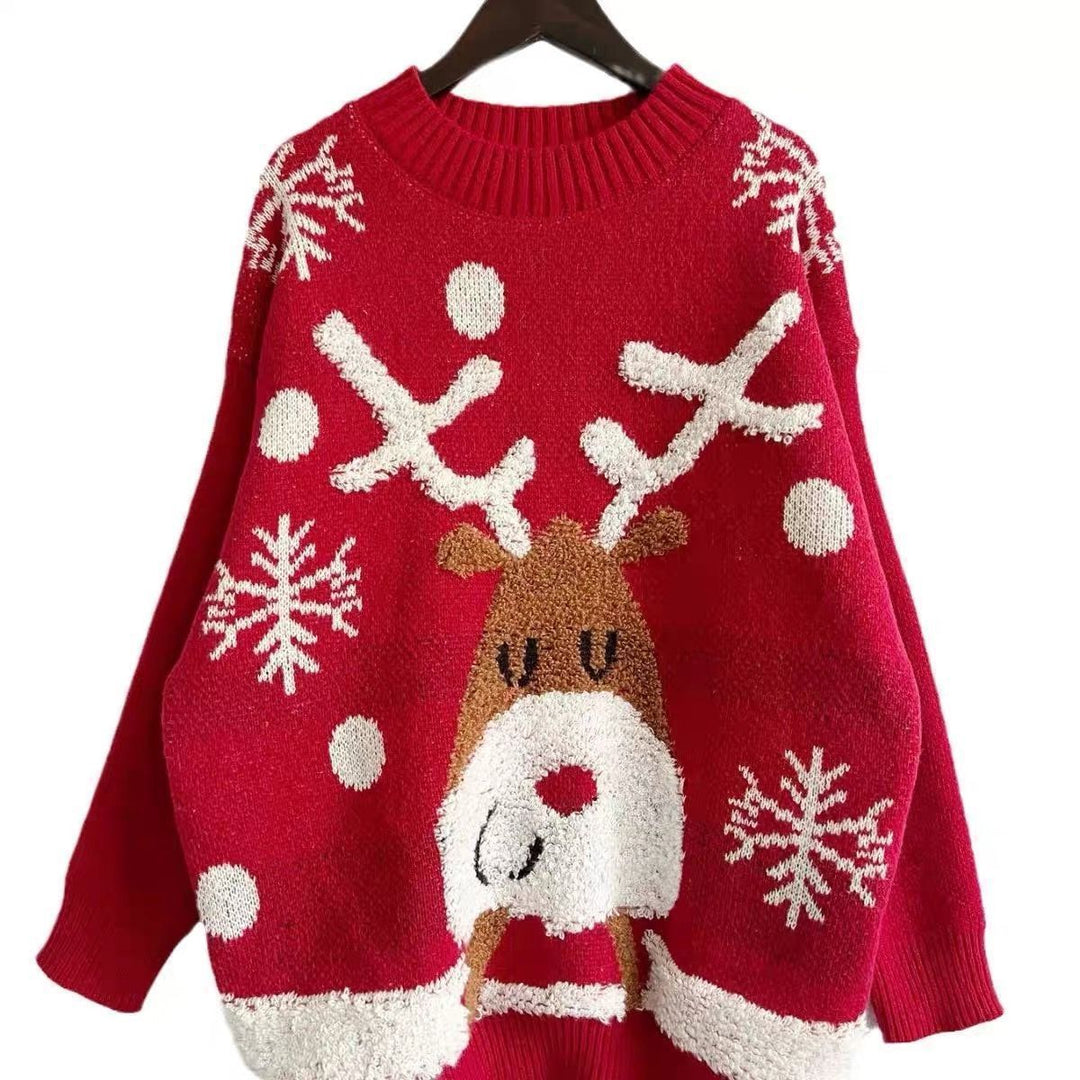 Damer julsweater med julmotiv och avslappnad passform Mirla-Eva Jonsson