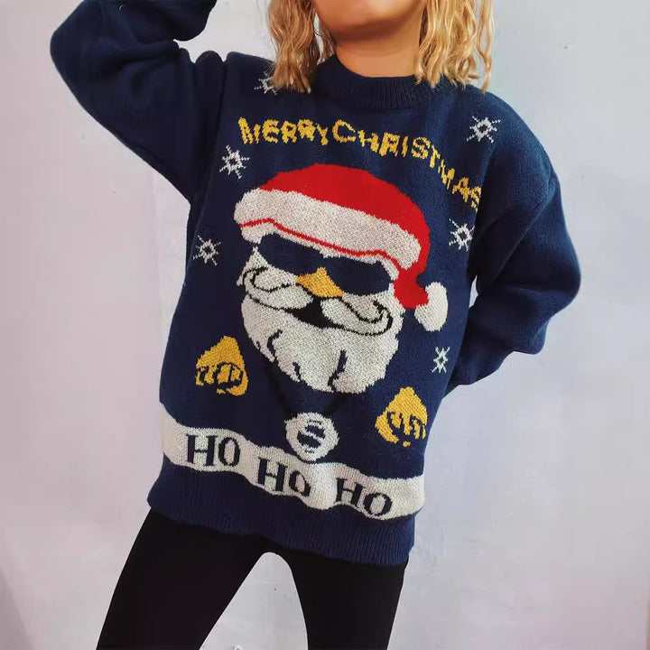 Damer jultröja med festligt Santa-motiv och avslappnad passform Mirla-Eva Jonsson