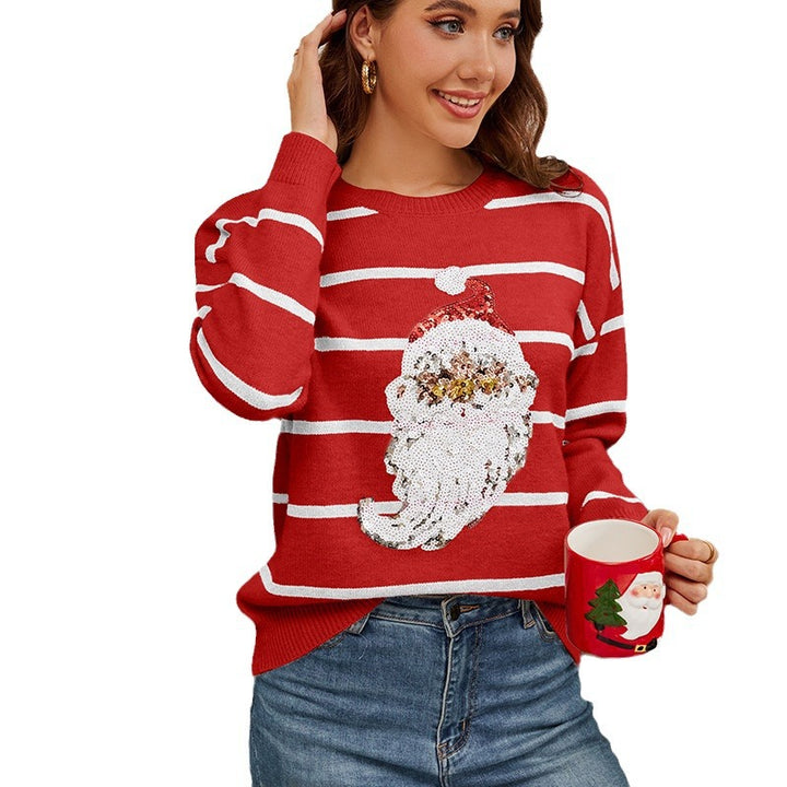 Damer jultröja med glittrande Santa-motiv Eva Jonsson-Eva Jonsson