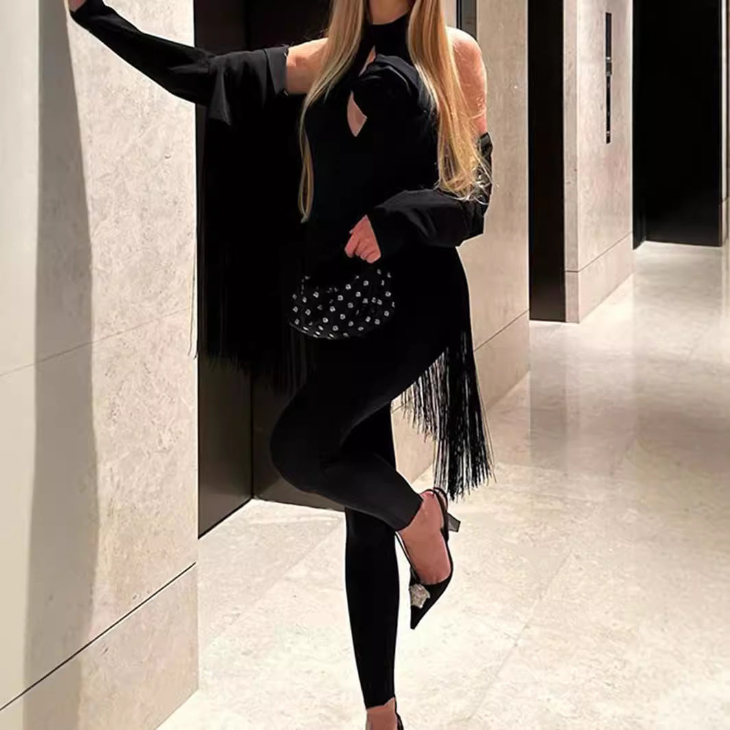 Damer jumpsuit med dekolletage och blommig accent Mirla-Eva Jonsson