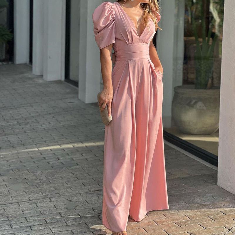Damer jumpsuit med eleganta puffärmar Mirla-Eva Jonsson