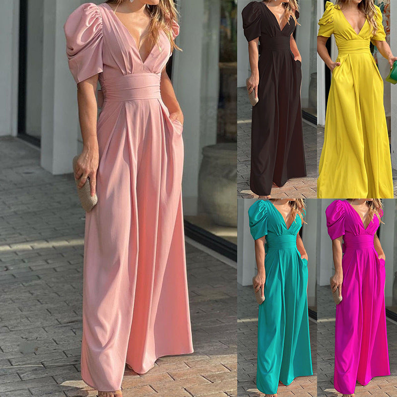 Damer jumpsuit med eleganta puffärmar Mirla-Eva Jonsson