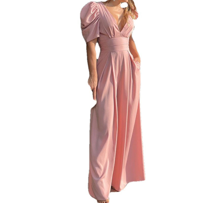 Damer jumpsuit med eleganta puffärmar Mirla-Eva Jonsson