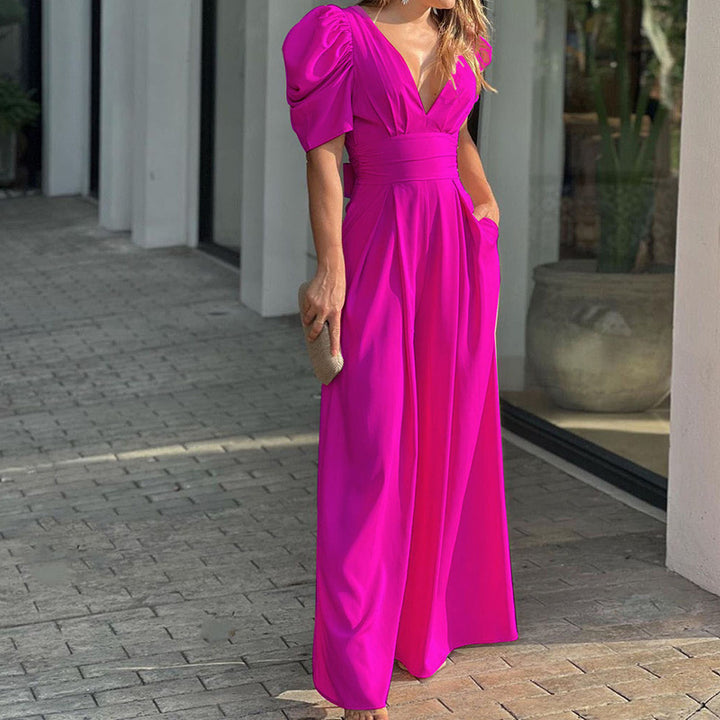 Damer jumpsuit med eleganta puffärmar Mirla-Eva Jonsson