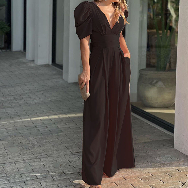Damer jumpsuit med eleganta puffärmar Mirla-Eva Jonsson