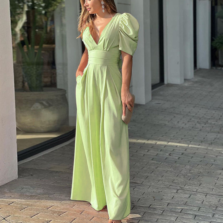 Damer jumpsuit med eleganta puffärmar Mirla-Eva Jonsson