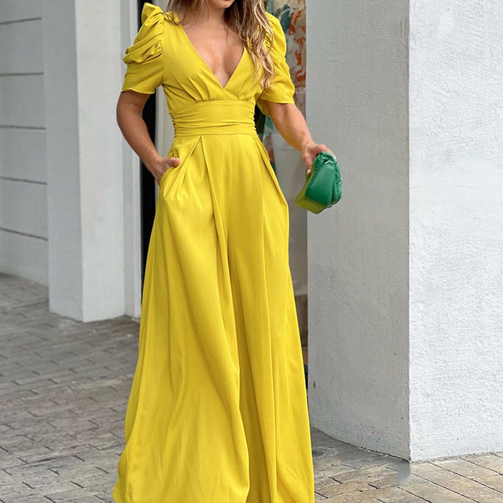 Damer jumpsuit med eleganta puffärmar Mirla-Eva Jonsson