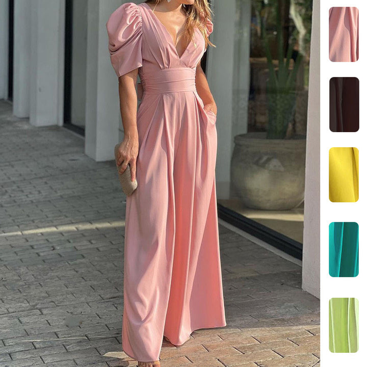 Damer jumpsuit med eleganta puffärmar Mirla-Eva Jonsson