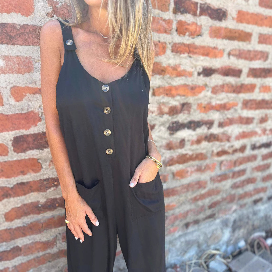 Damer jumpsuit med praktiska fickor och knappdetalj Mirla-Eva Jonsson