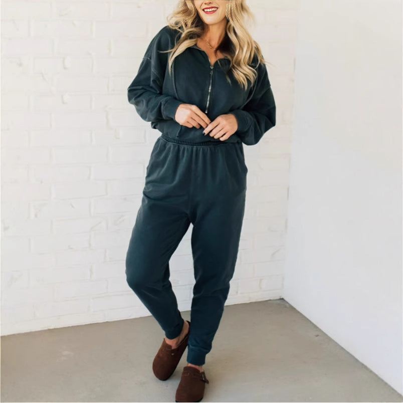 Damer jumpsuit med ståkrage och funktionella fickor Mirla-Eva Jonsson
