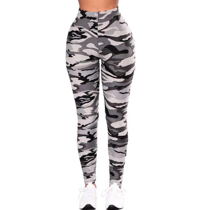 Damer kamouflage fitness leggings med hög midja Eva Jonsson-Eva Jonsson