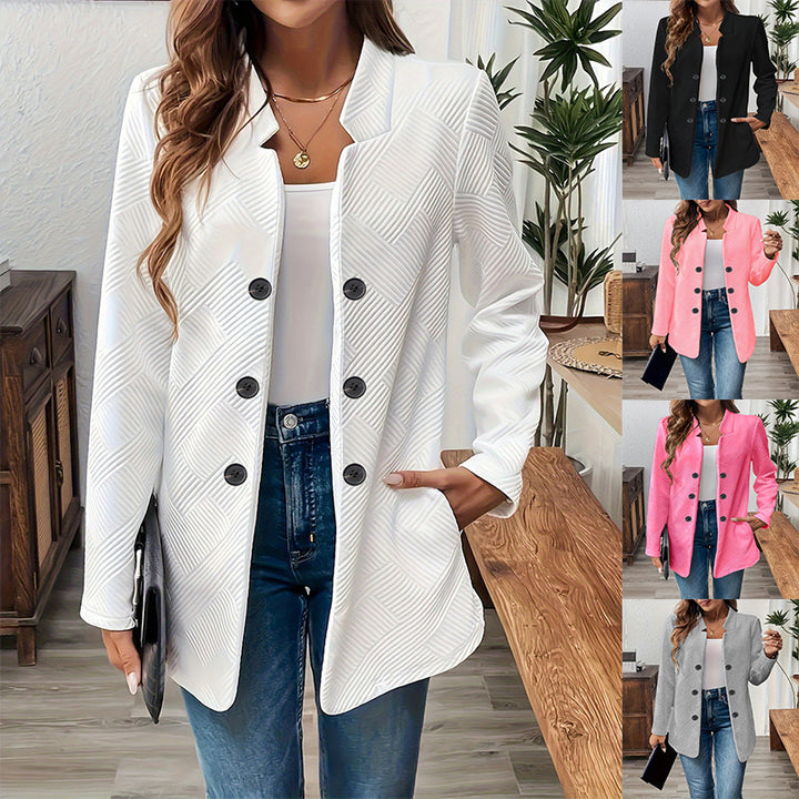 Damer klassisk blazer med strukturerad design och moderna knappr detaljer Mirla-Eva Jonsson