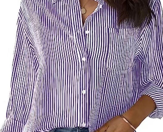 Damer knytblusar med randigt mönster och modern passform Eva Jonsson-Eva Jonsson