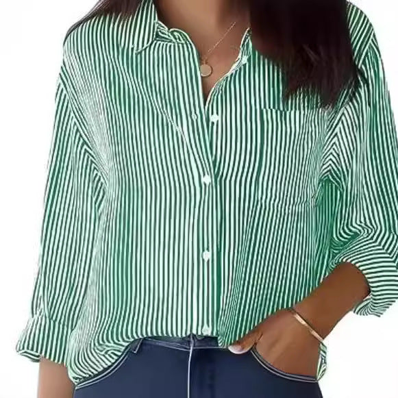 Damer knytblusar med randigt mönster och modern passform Eva Jonsson-Eva Jonsson