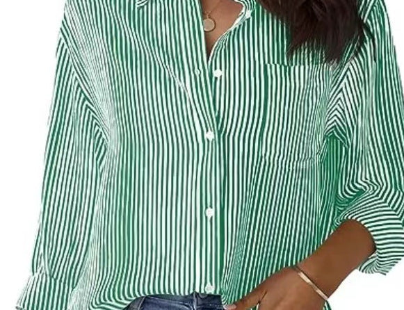 Damer knytblusar med randigt mönster och modern passform Eva Jonsson-Eva Jonsson