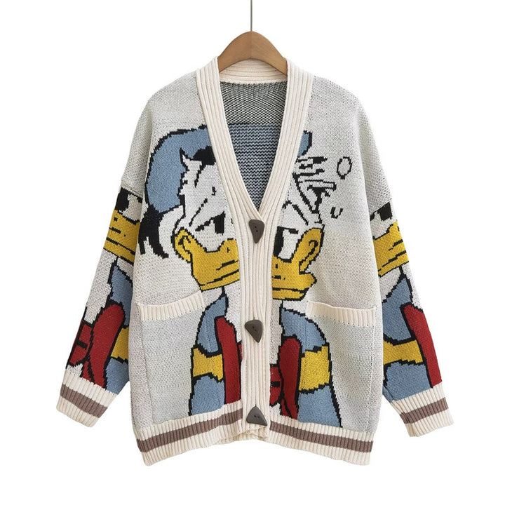 Damer kofta med Donald Duck design Eva Jonsson-Eva Jonsson