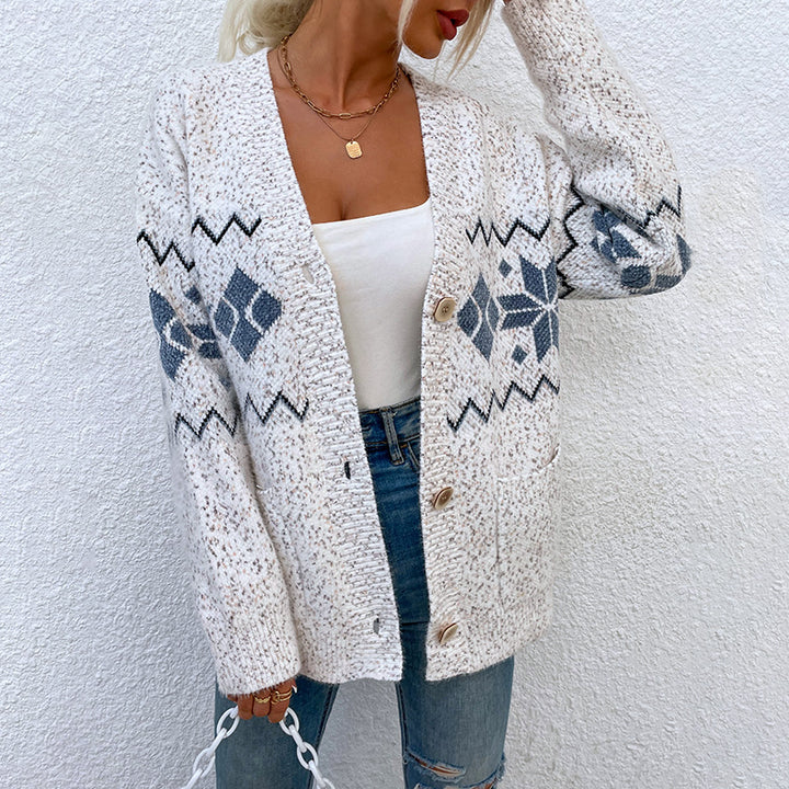 Damer kofta med klassisk mönster Mirla-Eva Jonsson