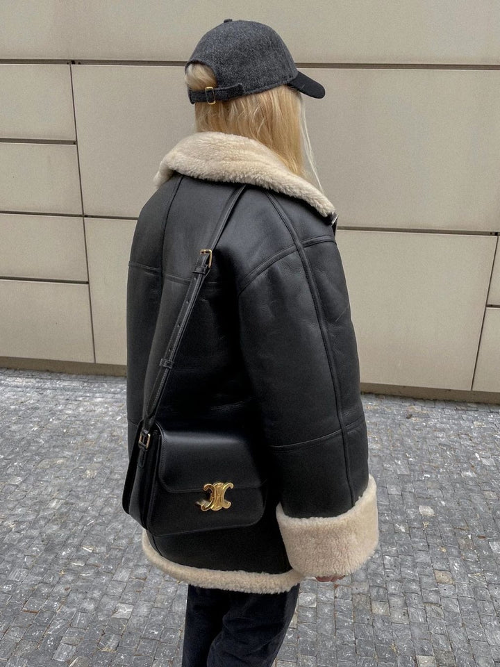 Damer konstläderjacka med Teddyfoder Mirla-Eva Jonsson